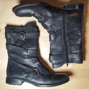 Born Moto Black Leather Boots